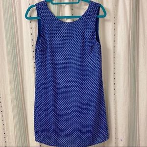 Royal Blue Dress with White Design